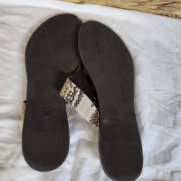 Tory Burch Snakeskin and Brown Sandals - Picture 6 of 6